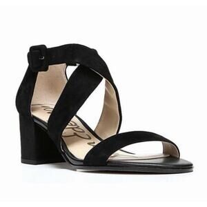 Sam Edelman Women's Sonia Suede Block Heel Sandal Black Size 8